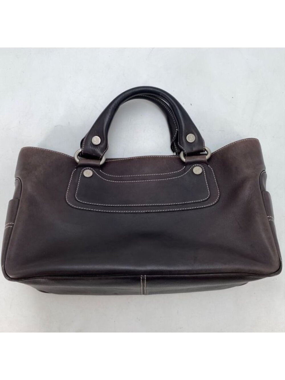 Celine Hand Tote Boogie Leather Brown Formal - Picture 13 of 16